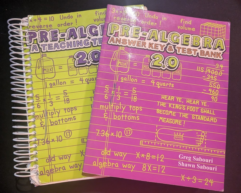 Pre-Algebra 2.0: Teaching Textbook (Spiral) + Answer Key & Test Bank