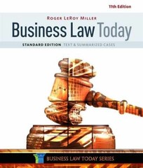 Business Law Today, Standard: Text & – Hardcover, by Miller Roger – Very Good