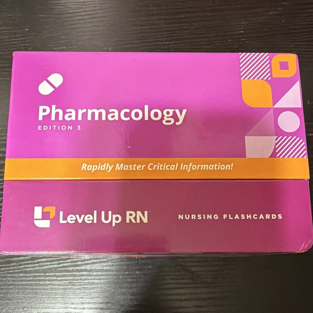 Level Up RN Pharmacology Nursing Flashcards 3rd Ed 223 Glossy/Matte Cathy Parkes