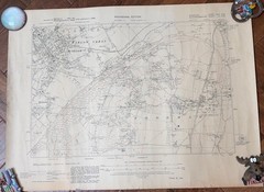 1951 OS Map Marlow, Cookham map # 52 Bucks/24 Berks SW Provisional Edition