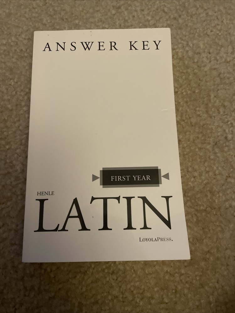Henle Latin Ser.: Henle Latin First Year Answer Key by Robert J. Henle (1958,…