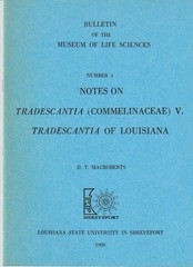 Notes On Tradescantia Of Louisiana By D.T. MacRoberts LSU Museum Life Sciences