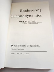 Engineering Thermodynamics Munir El Saden 1965 D. Van Nostrand Company Hardback