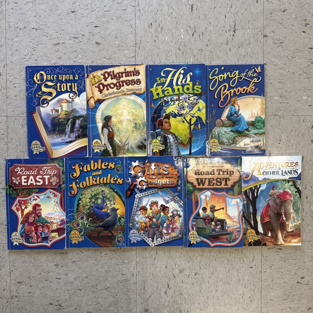 Abeka Reading Program 4 Grade 4 Readers Lot Of 9 Books Reading Homeschool