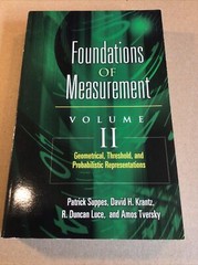Foundations Of Measurement, Vol 2. Suppes, Krantz, Luce, Tversky