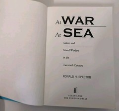 Book At War At Sea Paperback Book By Ronald Spector Uncorrected Proof 2001