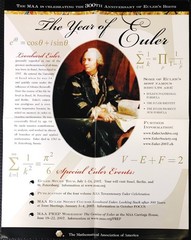 The Year of Euler – 300th Anniversary of Euler’s Birth Poster – NEW