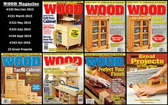 WOOD Magazine ~ 5 Issues of 2015, Nov 2016, Great Projects ~ Excellent Condition