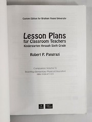 Lesson Plans for classroom Teachers kindergarten through sixth grade 1997