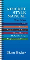A Pocket Style Manual – Paperback, by Diana Hacker – Very Good n