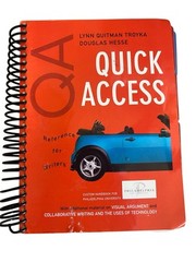 Quick Access, Reference for Writers by Troyka/Hess Custom Handbook Phila Univ
