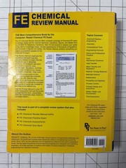 PPI FE Chemical Review Manual by Michael R. Lindeburg, PE 2016, Trade Paperback