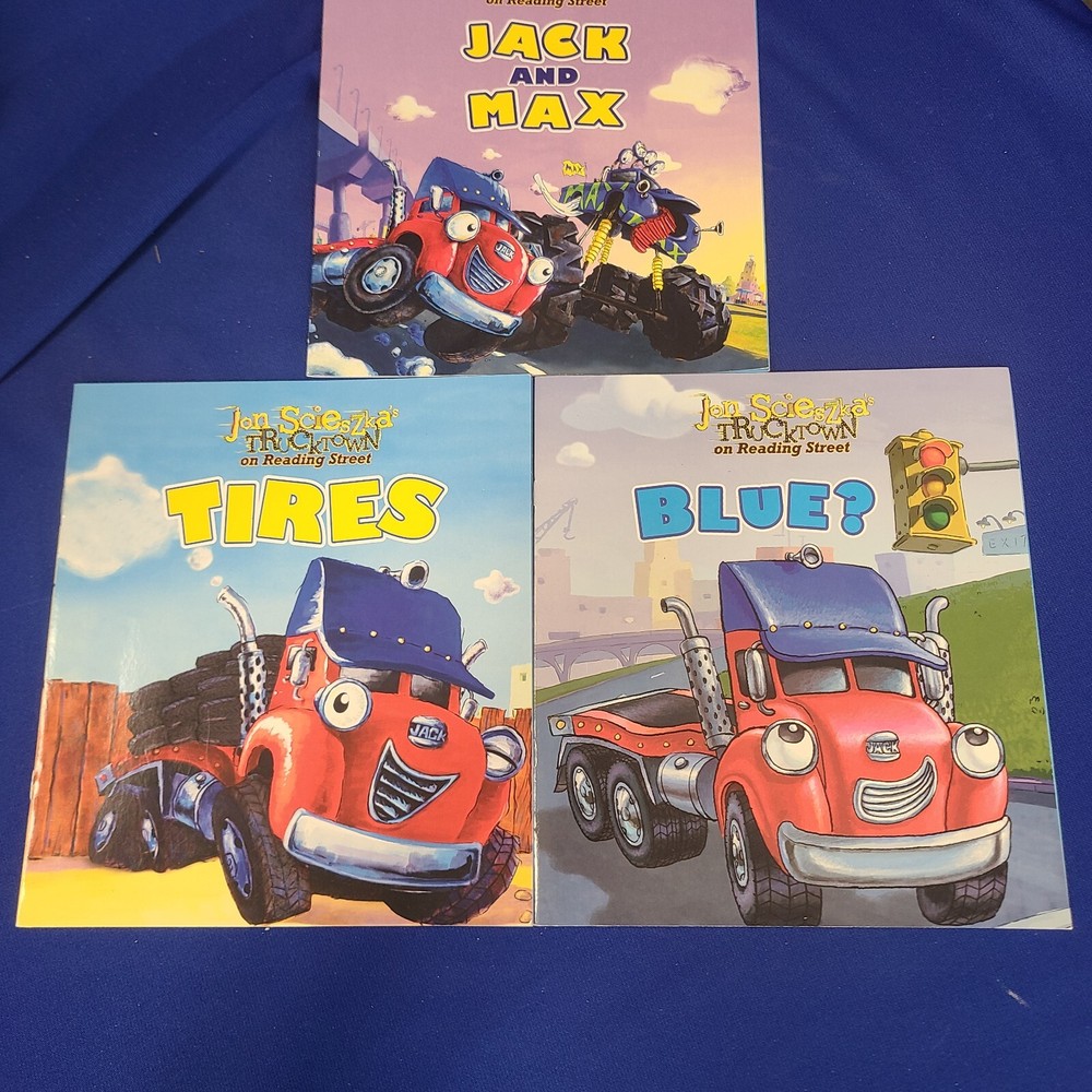 Lot of 3 Jon Scieszka’s TRUCKTOWN ON READING STREET~ # 1 + ~ Learn to Read- LN
