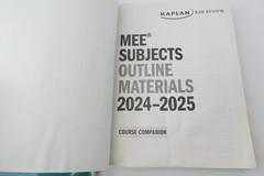 Kaplan Bar Review MEE Books 2024-2025 Subjects Outline & Points Memorization Lot