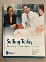 Selling Today: Partnering to Create Value 14th Edition (Pearson)