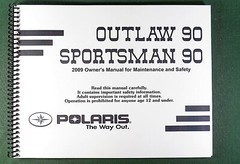 2009 Polaris Sportsman 90 ATV Owner’s Manual: 192 Pages & Protective Covers!