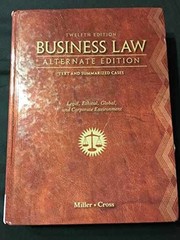 Business Law, Alternate – Hardcover, by Miller Roger LeRoy; – Acceptable