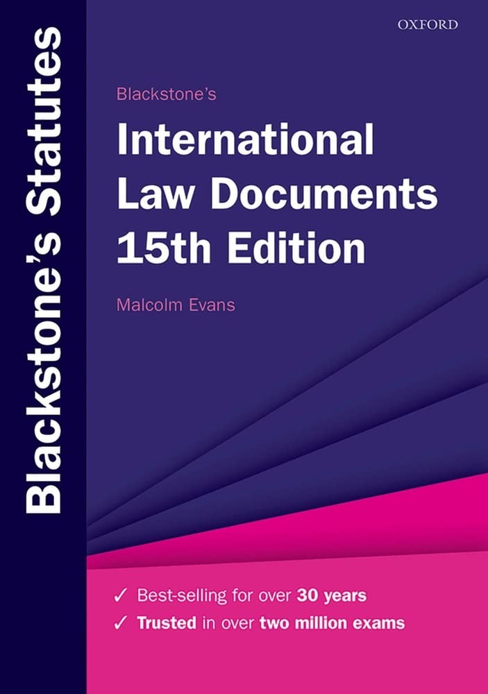 Blackstone’s International Law Documents – paperback Evans, Malcolm