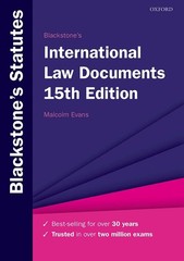 Blackstone’s International Law Documents – paperback Evans, Malcolm