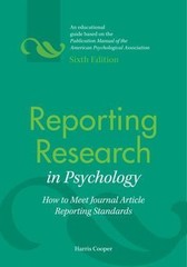 Reporting Research in Psychology: How t- 9781433809163, paperback, Harris Cooper