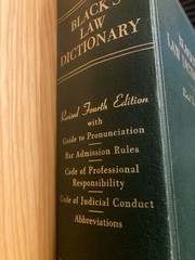 Blacks Law Dictionary Revised 4th Edition 1968 HB West Publ. Bar Admissions