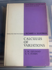 CALCULUS OF VARIATIONS – I. M. GELFAND S. V. FOMIN – HARDBACK WITH DUSTJACKET