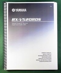 Yamaha RX-V520RDS Instruction Manual: 71 Pages & Protective Covers!