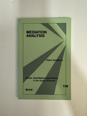 Mediation Analysis by Dawn Iacobucci