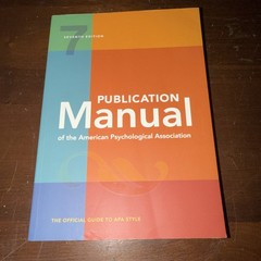 Publication Manual Of The American Psychology Association 7th Edition