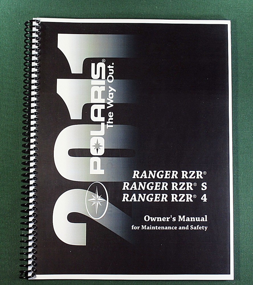 2011 Polaris Ranger RZR S Owner’s Manual: 148 Pages & Protective Covers!