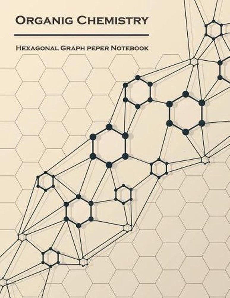 Organic Chemistry (Hexagonal graph paper notebook): 1/4 inch hexagons Light Grey