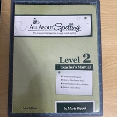 All About Spelling Level 2 Teacher’s Manual Marie Rippel Homeschool Curriculum