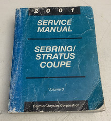 2001 Service Manual Sebring Stratus Coupe Vol 3 Daimler Chrysler Corporation