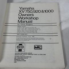 HAYNES Owners Workshop Manual YAMAHA XV750, XV920 & TR1 V-TWINS 1981 THRU 1982