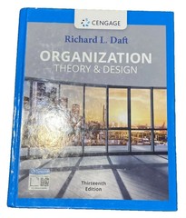Organization Theory and Design 13th Ed Richard Daft 2021 9780357445143 Like New