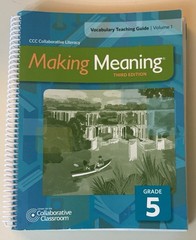 5th Grade – Making Meaning Vocabulary Teaching Guide – Volume 1 – 3rd Edition