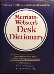 Merriam-Webster’s Desk Dictionary 1995 Reference Guide Words Language Definition