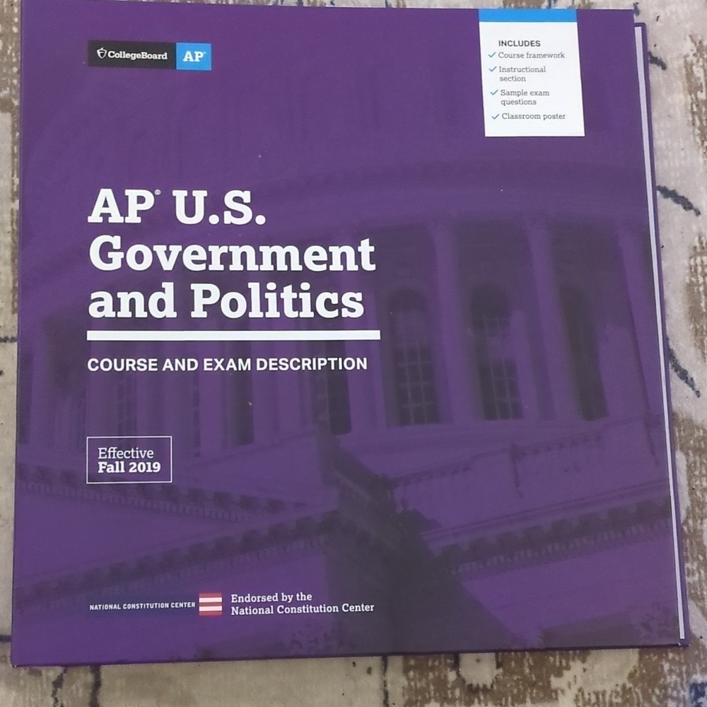 College Board AP U.S. Government & Politics CED Binder 2019 Sample Questions