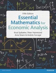 Essential Mathematics for Economic Analys- 1292074612, Knut Sydsaeter, paperback