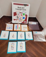 Abeka Basic K5 Concept Cards, Flashcards Shapes, Numbers, Symbols w/ Ring Binder