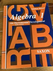 Saxon Algebra 1 Ser.: Algebra 1 by John H. Saxon Jr. (1998, Trade Paperback)