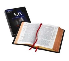 KJV Clarion Reference Bible, Black Edge-lined Goatskin Leather, KJ486:XE Black