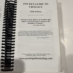 Pocket Guide to Urology, 5th Edition by Jeff A. Wieder (2014, Spiral)