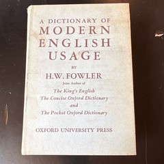 Oxford University Press Oxford A Dictionary of Modern English Usage Fowler HC DJ