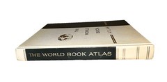1970 World Book Atlas – 392pg Oversized Hardcover Book ~ 14 3/8 x 11 1/4inch