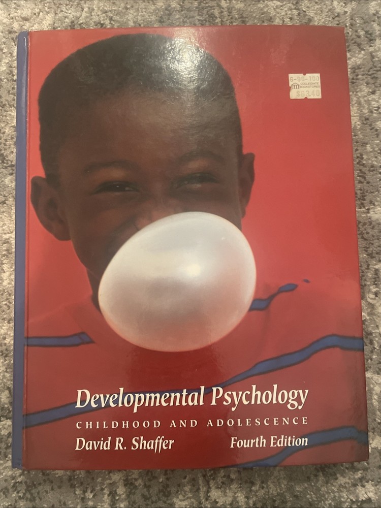 Developmental Psychology by David R. Shaffer (1995, Hardcover)