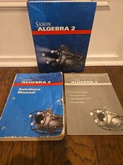 SAXON ALGEBRA 2 4TH ED. TEXTBOOK, SOLUTIONS MANUAL, HOMESCHOOL TESTING BK