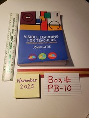 Visible Learning for Teachers : Maximizing Impact on Learning by John Hattie PB