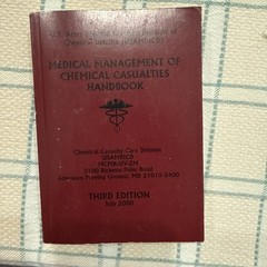 Medical Management of Chemical Casualties US Army Medical Research Institute