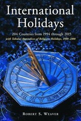 International Holidays : 204 Countries from 1994 Through 2015